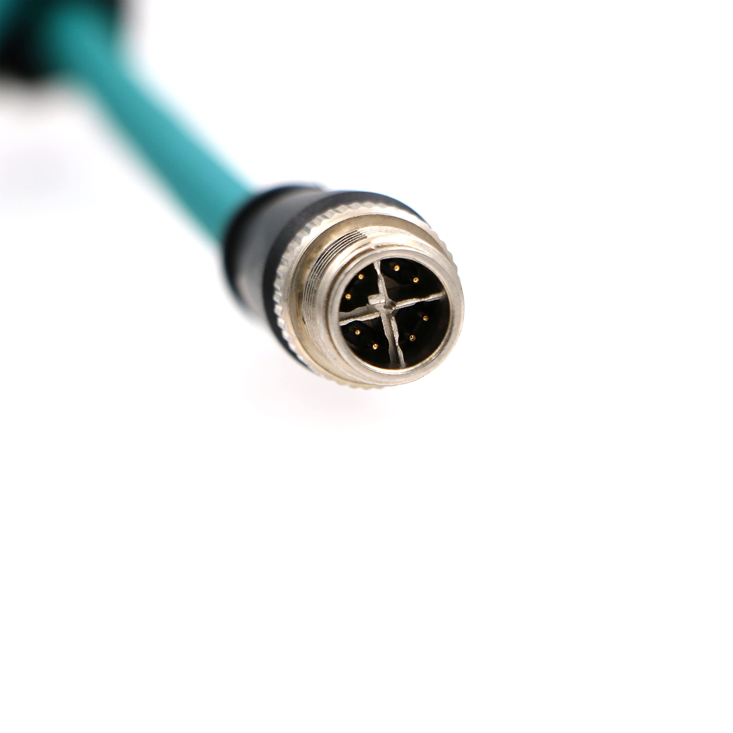 Aconnect M12 Rj45 Xcode Ethernet Shielded Industrial M12 8 Pin X Code Male To Rj45 Cat6A Ethernet Shielded Cable For Cognex Indu