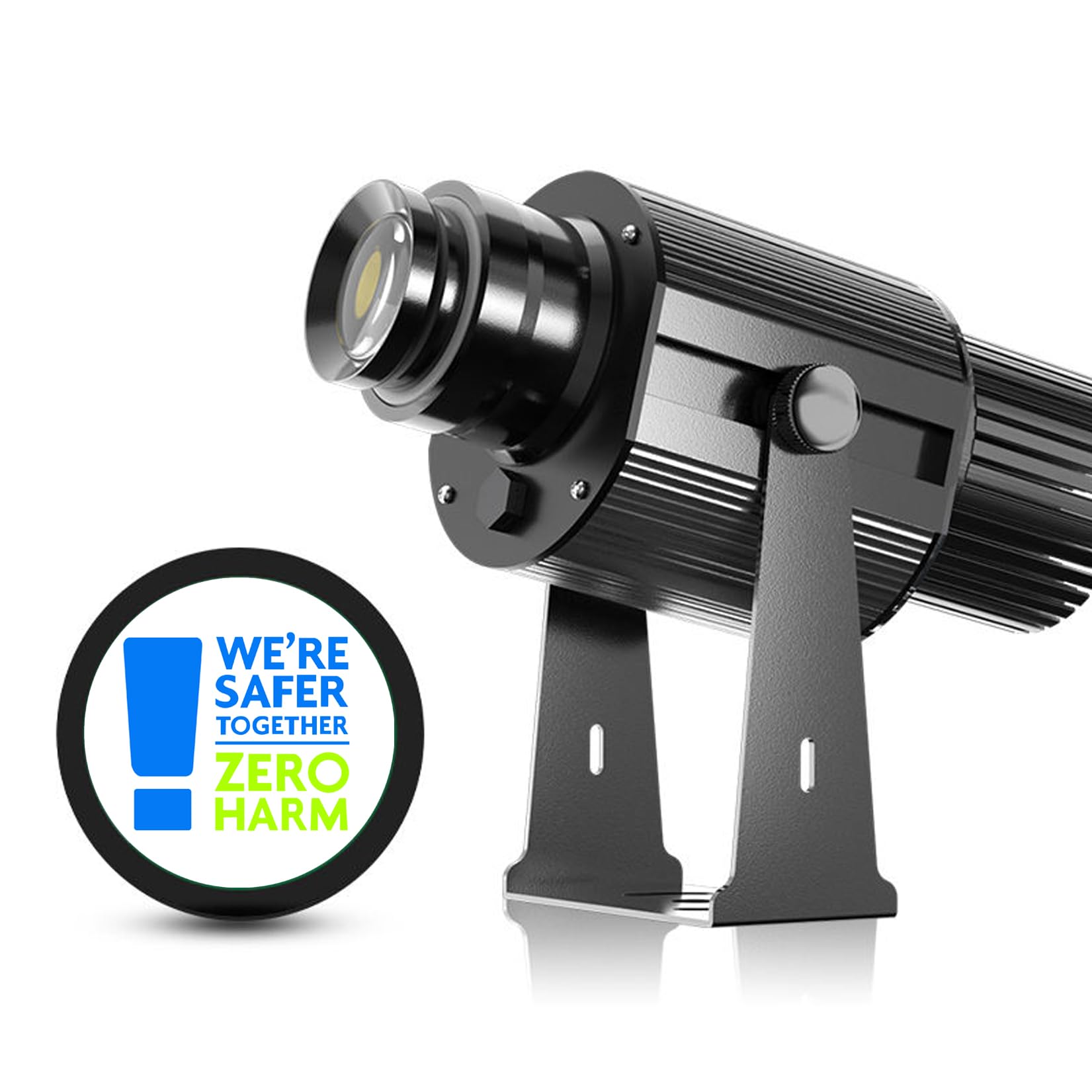 GEZHOUBA GOBO Projector, Free Custom Logo Projector Light, IP67 Waterproof LED Light for Business Hotel Shop Advertising and Wed