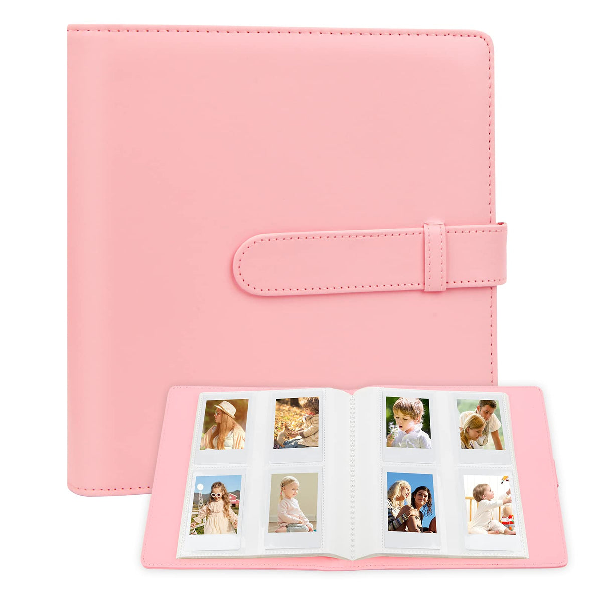 256 Photos Album For Fujifilm Instax Mini Camera/Polaroid 2�X3� Pictures, 2X3 Photo Album Book For Fujifilm Instax Mini 11 12 Evo 9 90 70 40 8 Instant Camera & Instax Mini Instant Film (Pink)