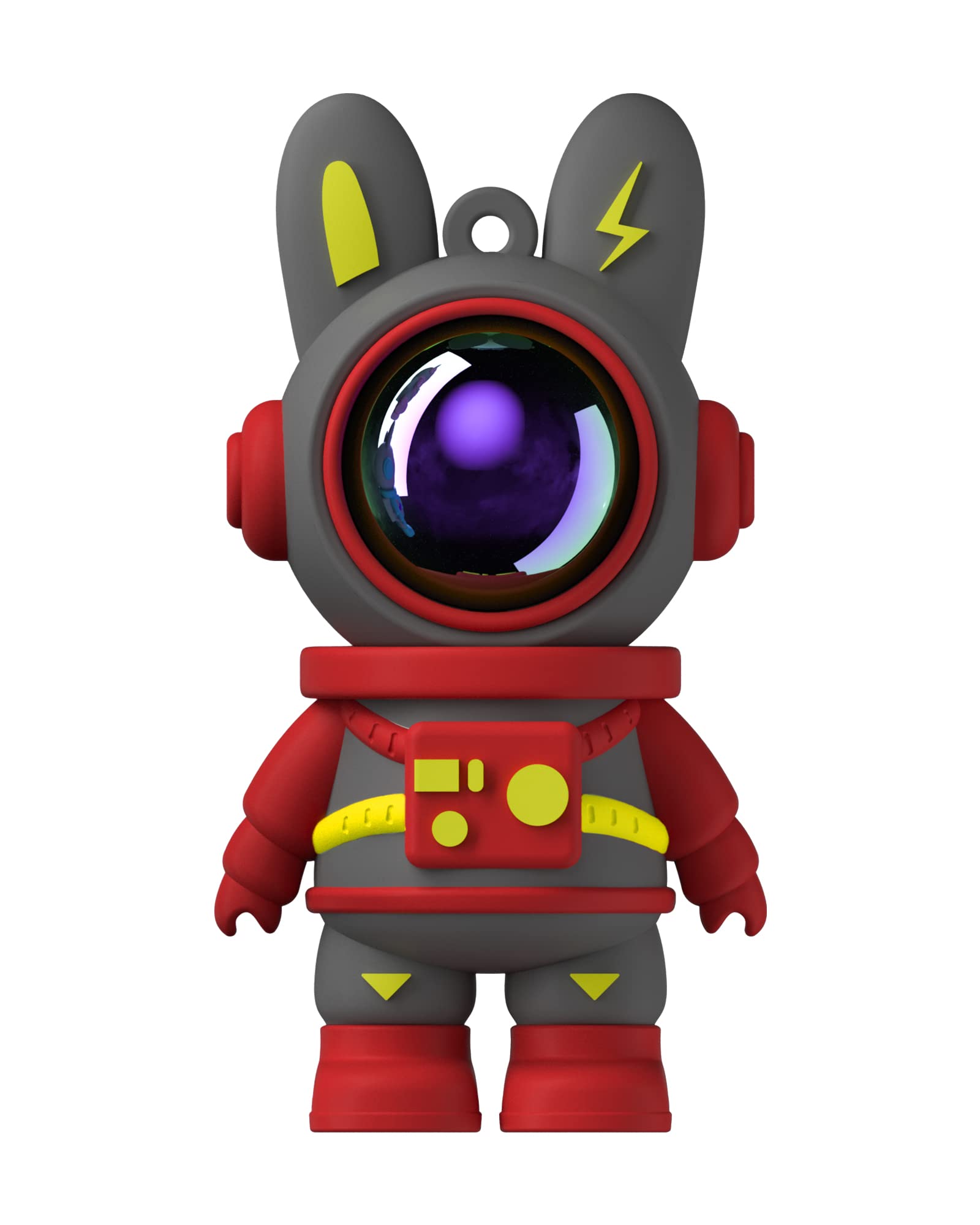 Cute Space Rabbit Usb Flash Drive, Thumb Drive Waterproof Usb 2.0 Memory Stick Small Size Usb Drive Gift (128G, Red)