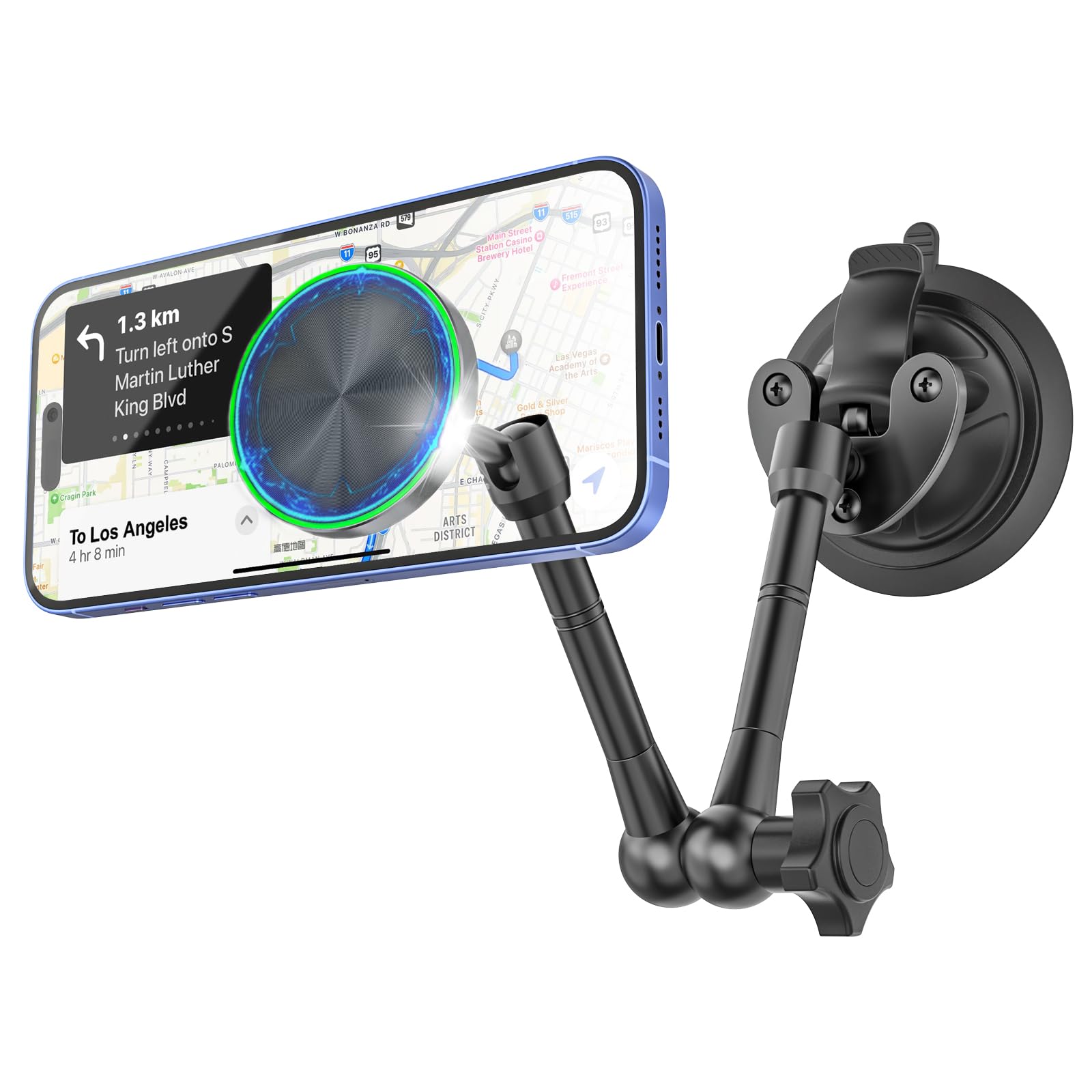 Kolasels For Magsafe Car Mount [Off-Road Level Shockproof] Metal Arm Magnetic Phone Holders For Your Car Truck, Dashboard Windsh