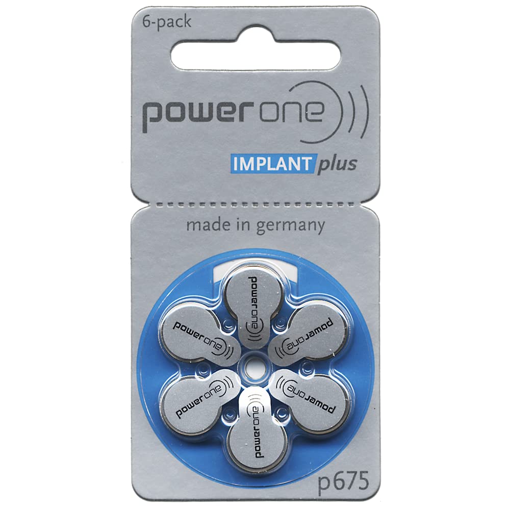 Power One Cochlear Implant 675 Batteries! 5, 60 Packs, Total 300 Batteries