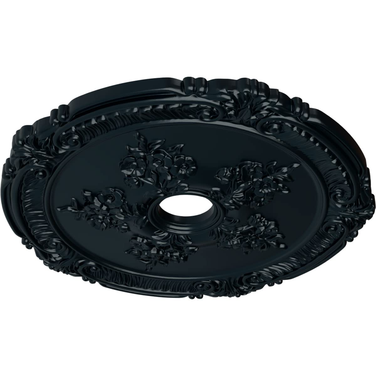 Ekena Millwork Cm26Atnsf Attica With Rose Ceiling Medallion, 26''Od X 3 3/4''Id X 1 1/2''P, Hand Painted Night Shade