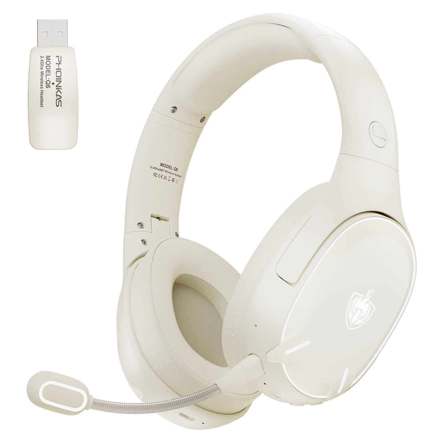 YOTMS Wireless PS5 Gaming Headset for PS4, PC, Switch, 2.4Ghz Wireless Gaming Over Ear Headphones with Mic, Bluetooth 5.3 Headph