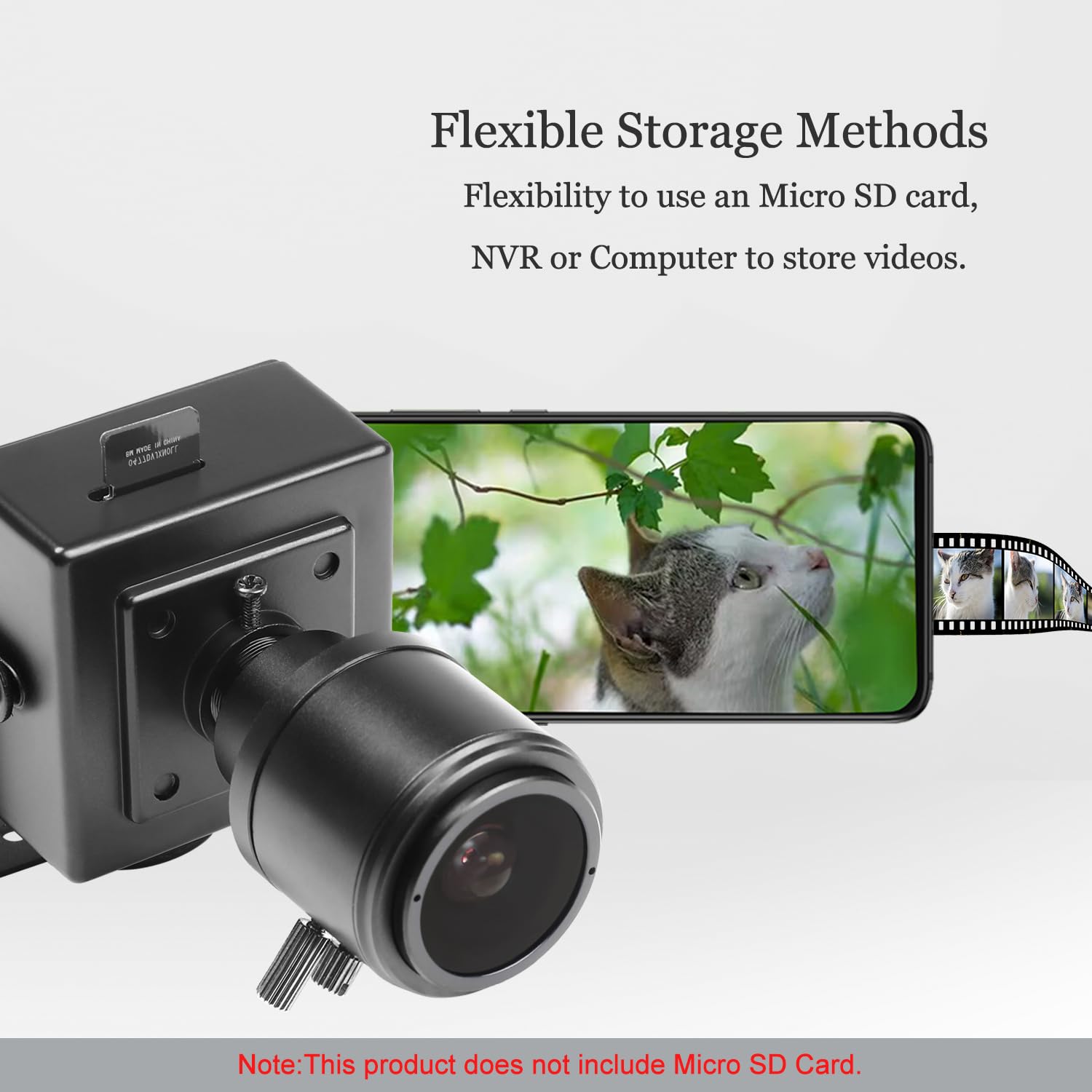 Revodata 5Mp Poe Ip Mini Security Camera, 2.8 12Mm Manual Zoom Lens Small Indoor Surveillance Camera, Motion Detection, Work Wit