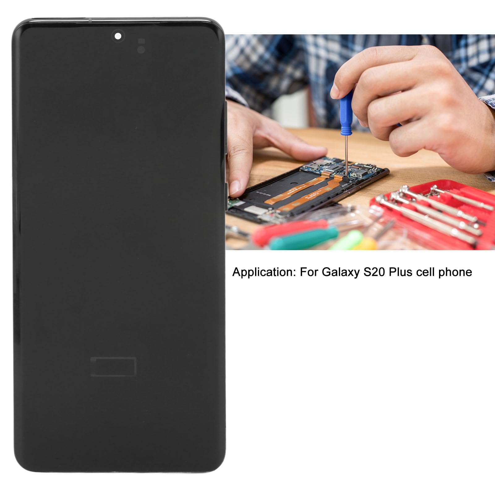 Oled Screen For Galaxy S20 Plus, Touch Screen Digitizer Assembly With Complete Repair Tool, Smartphone Screen Replacement, Finge