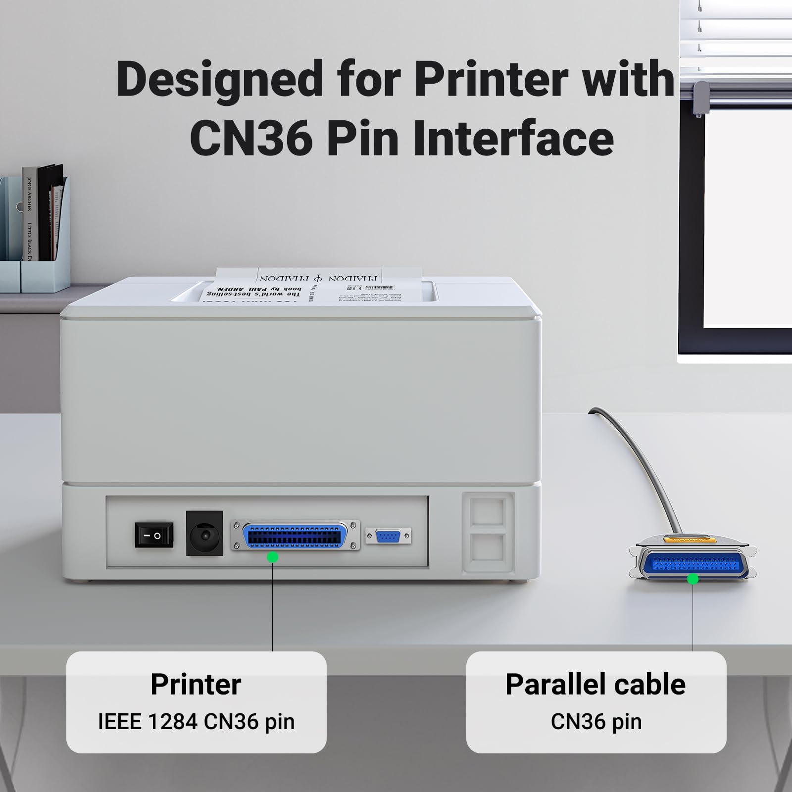 Ugreen 10Ft Usb To Parallel Port Printer Cable, Cn36 Printer Cable Adapter Ieee1284 For Old Printer, Centronics Parallel Convert