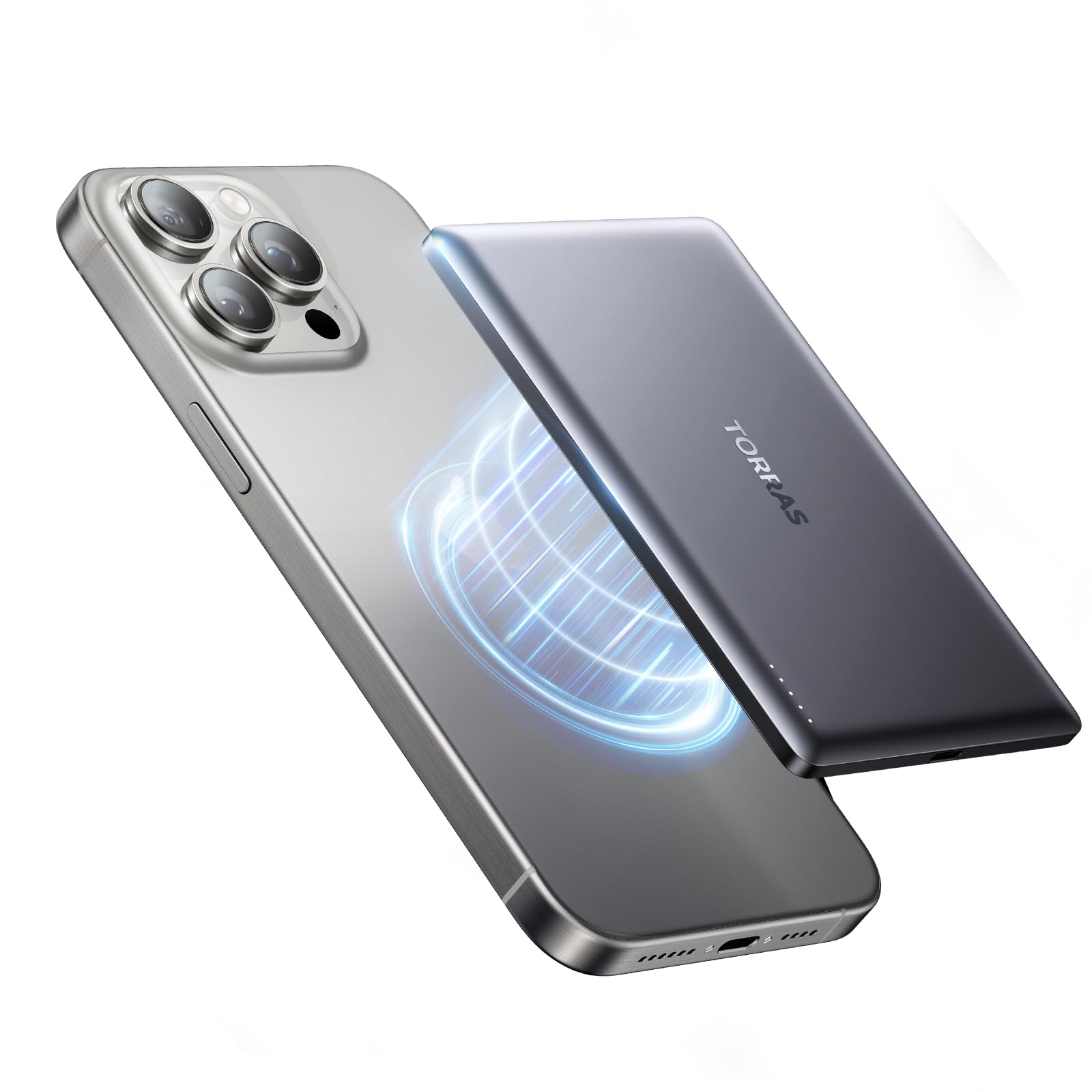 Torras Minimag Power Bank, Ultra Slim 5,000Mah Wireless Portable Charger With Usb C Cable, Fast Charging Magnetic Battery Pack,
