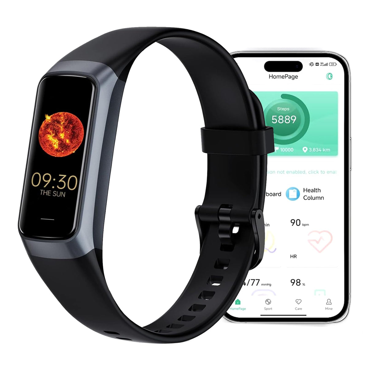 Appbyer Fitness Tracker,Step Tracker,Activity Trackers With 24/7 Heart Rate,Blood Oxygen Blood Pressure Sleep Monitor,5 Atm Wate