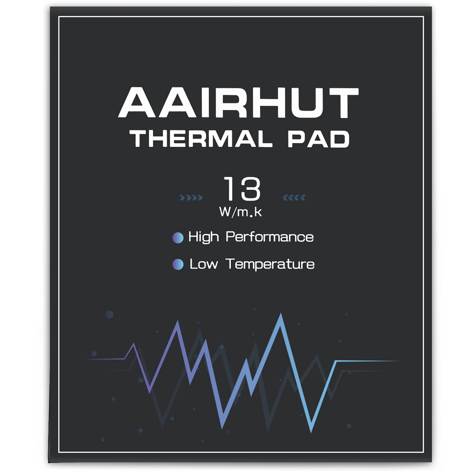 Aairhut Thermal Pad 13W/Mk [0.5~3Mm], 120X120X2Mm Silicone Cooling Pad Gpu Non Conductive Heat Resistance Extreme Odyssey Cover With Dual Self Adhesive Films For Pc Laptop Heatsink/Ram/Ps4/Led