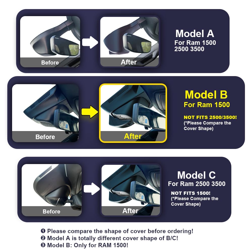 Fitcamx 4K Dash Cam Suitable For Ram 1500 (Model B) 2019 2024 Rebel Big Horn Laramie Tradesman Trx Classic, Oem Look, 2160P Uhd