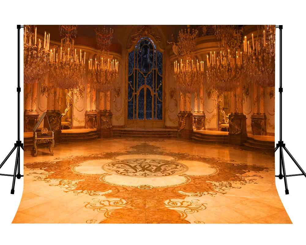 LYLYCTY Birthday Party Background 7x5ft Backgdrop for Photography Gold Palace Photo Booth Baby Shower Table Banner Photo Studio 