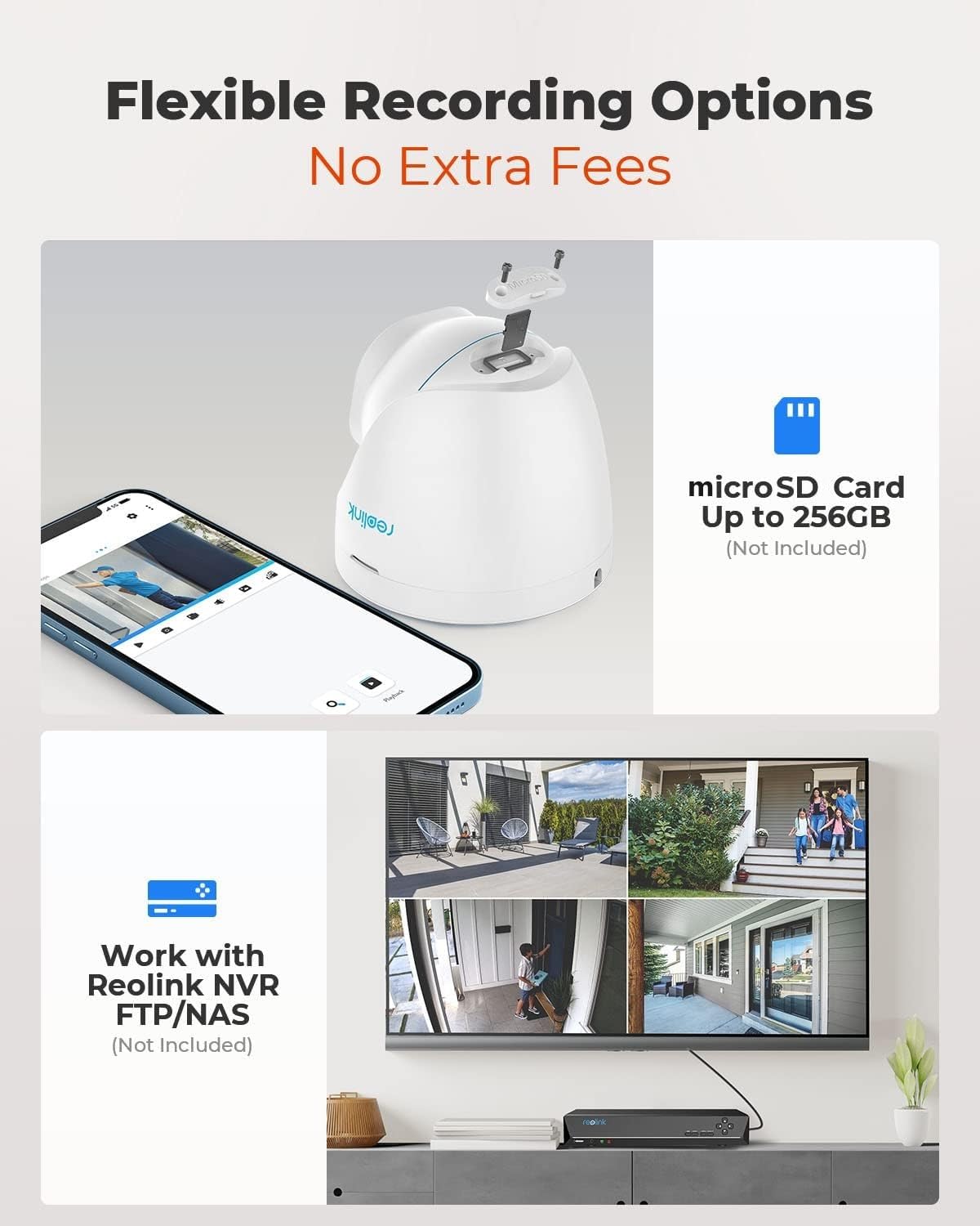 Reolink 4K Outdoor Cameras For Home Security, Ip Poe Dome Surveillance Camera With Human/Vehicle/Pet Detection, 25Fps Daytime, W