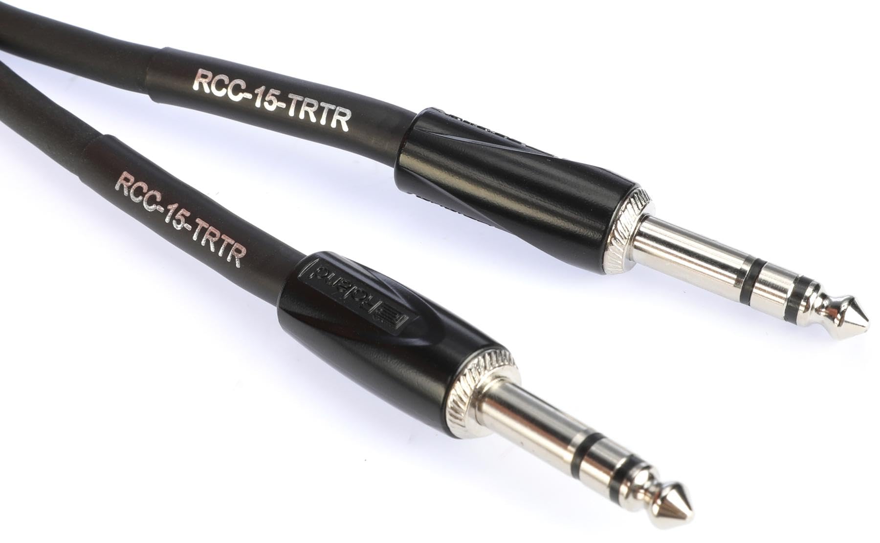Roland Black Series Interconnect Cable, 1/4 Inch Trs To 1/4 Inch Trs, 15 Feet