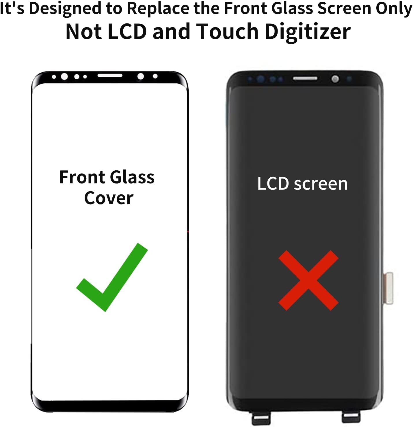 Zgxhga For Samsung Galaxy S8 Plus Screen Replacement,Replacement Screen For Galaxy S8 Plus Series 6.2 Inch,Tempered Glass Replac