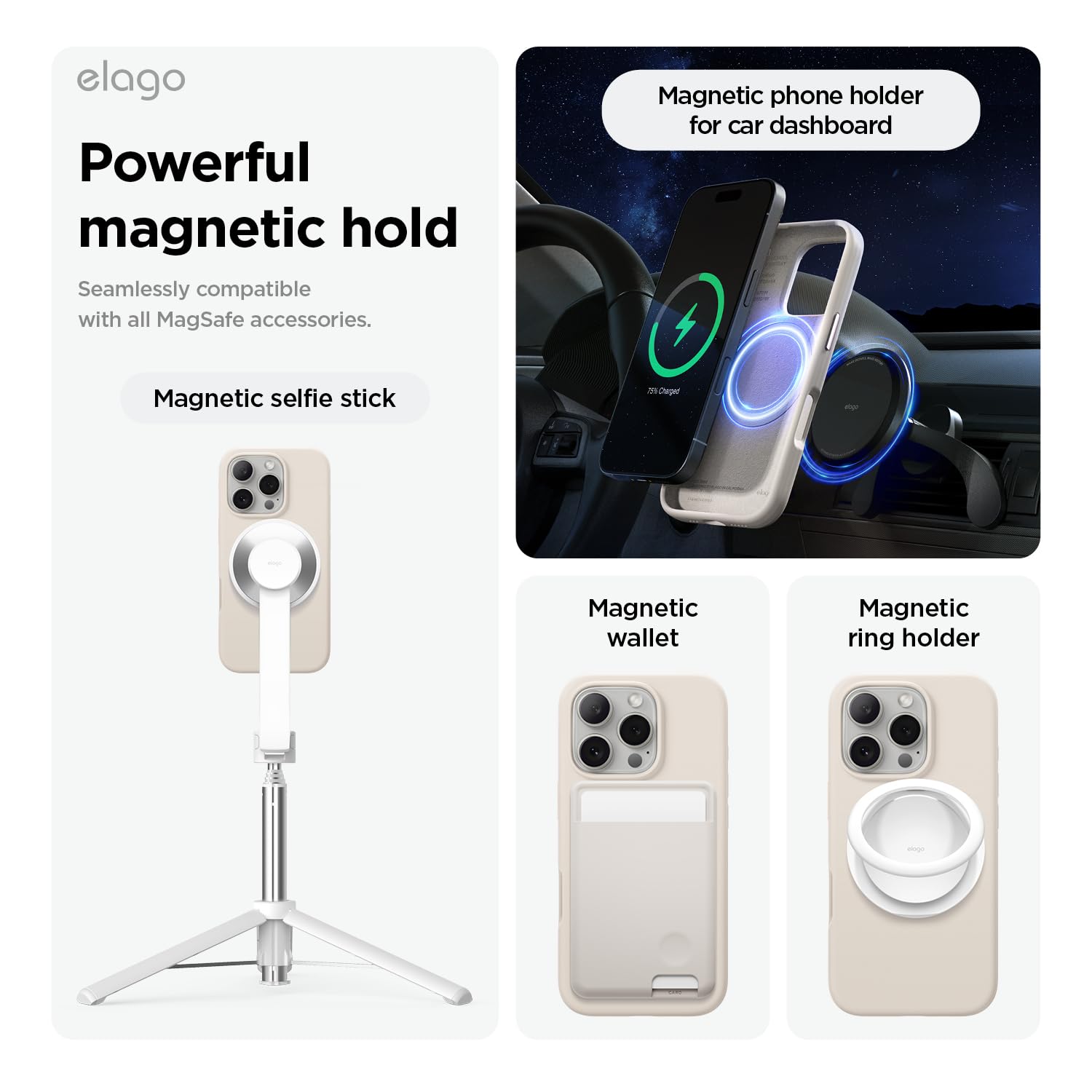 Elago Magnetic Silicone Case Compatible With Iphone 16 Pro Max Case 6.9 Inch Compatible With All Magsafe Accessories - Built-In