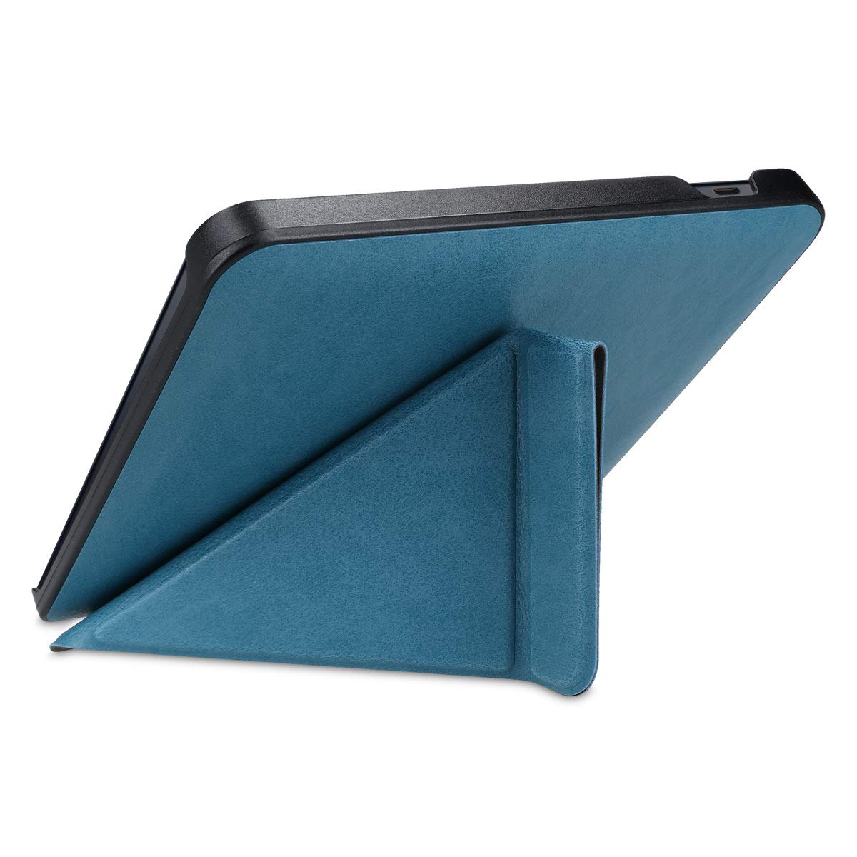 Kwmobile Origami Case Compatible With Kobo Libra H2O Case - Slim Pu Leather Cover With Stand - Petrol