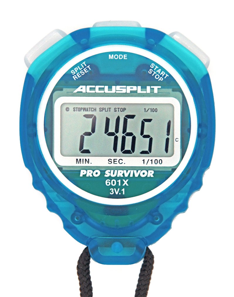 Accusplit Pro Survivor   A601Xbk Stopwatch, Clock, Extra Large Display (Aqua)