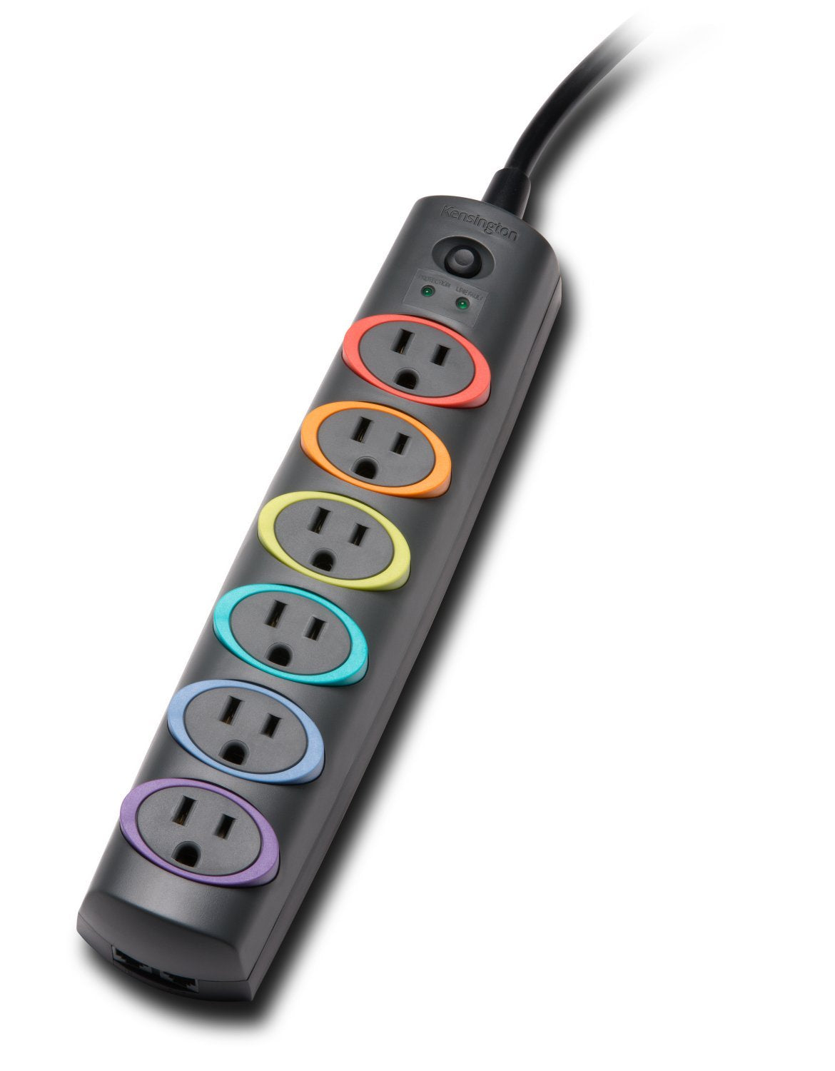 Kensington Smartsockets 6 Outlet, 6 Foot Cord, & 670 Joules Basic Surge Protector (K62146Na)