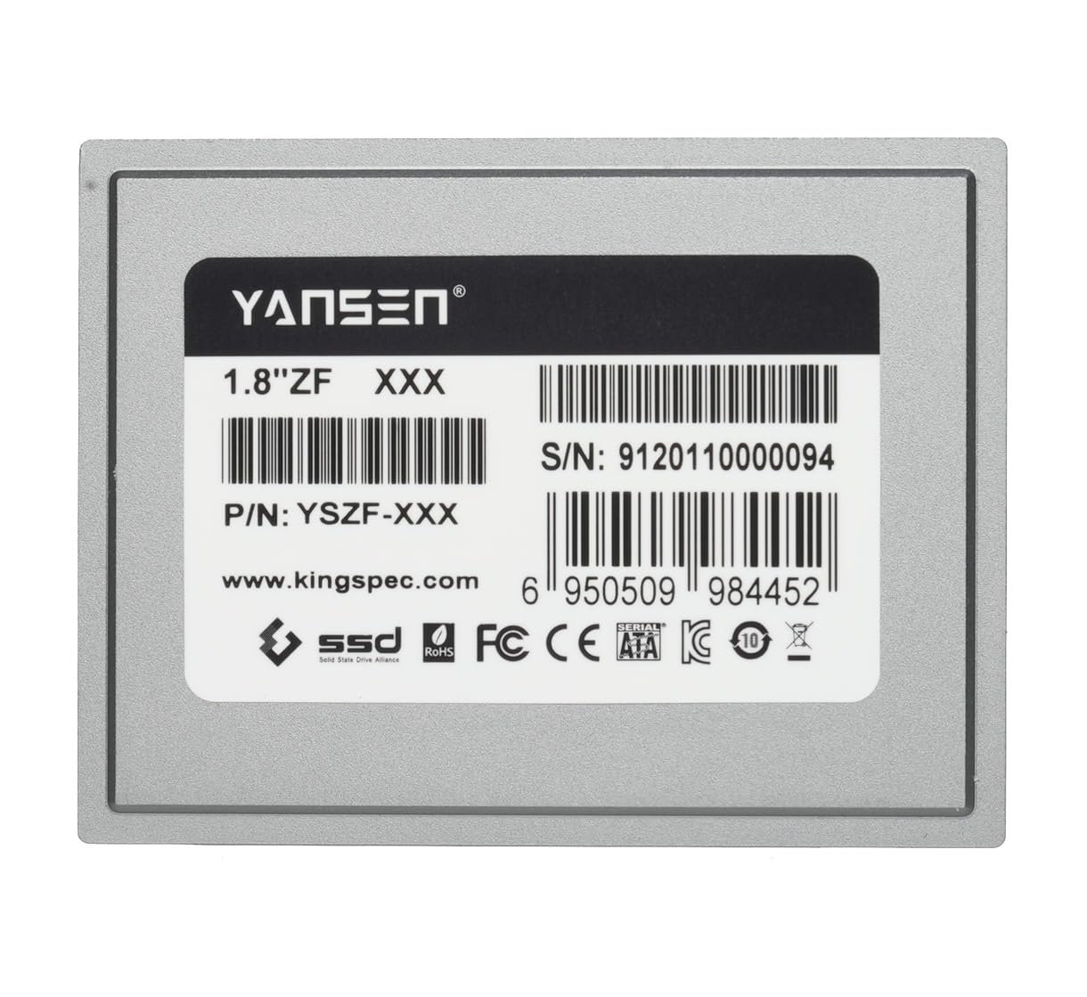 Kingspec Yansen 64Gb 1.8'' Zif 40Pin Ssd Solid State Disk Sm2236 Controller Compatible With Compact Pc, Old Laptop And Media Pla