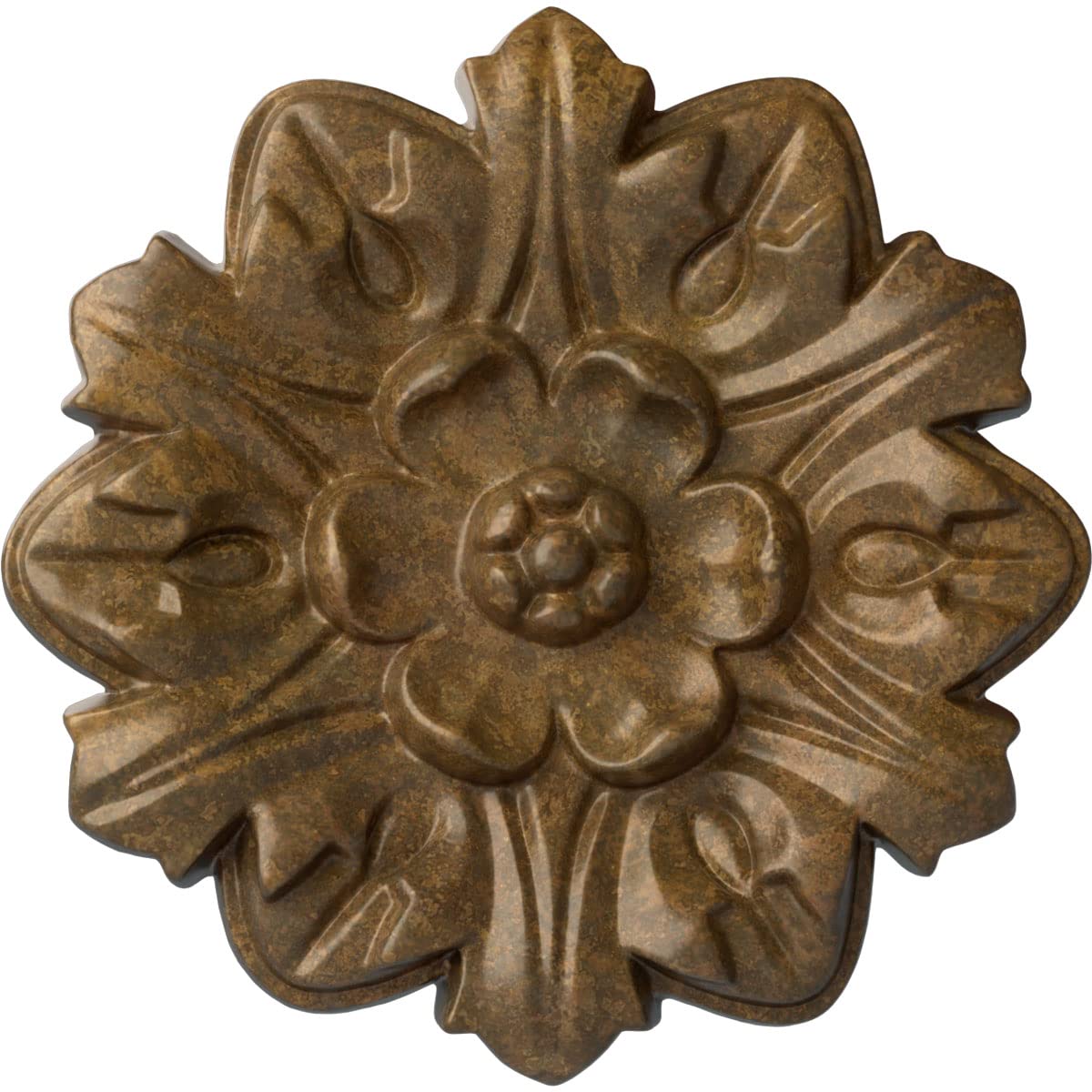 Ekena Millwork Cm07Emrzs Emery Leaf Ceiling Medallion, 7 5/8''Od X 1''P, Hand Painted Rubbed Bronze