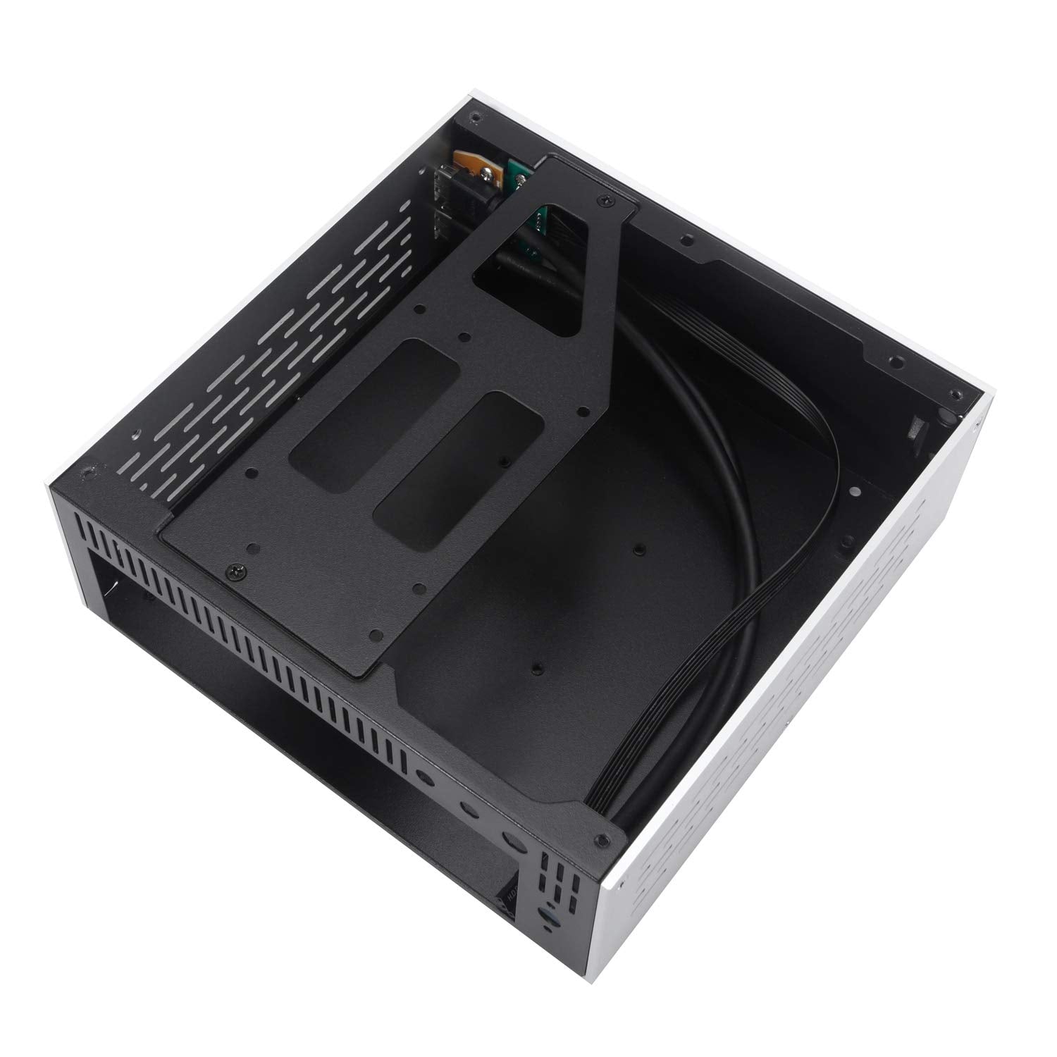Goodisory A01 Aluminum Mini Itx Htpc Desktop Computer Chassis (Sliver Tempered Glass)