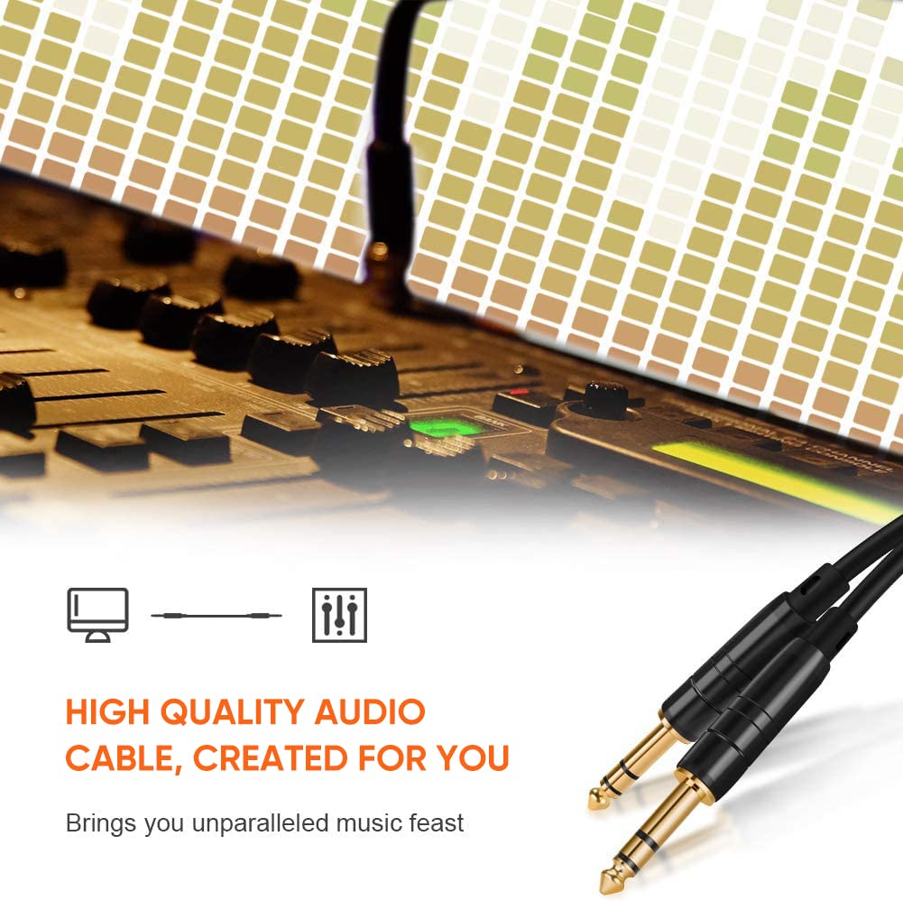 Cablecreation 1/4 Trs Cable, 50 Feet 1/4 Inch To 1/4 Inch 6.35Mm Balanced Stereo Audio Cable For Studio Monitors,Mixer,Yamaha Sp