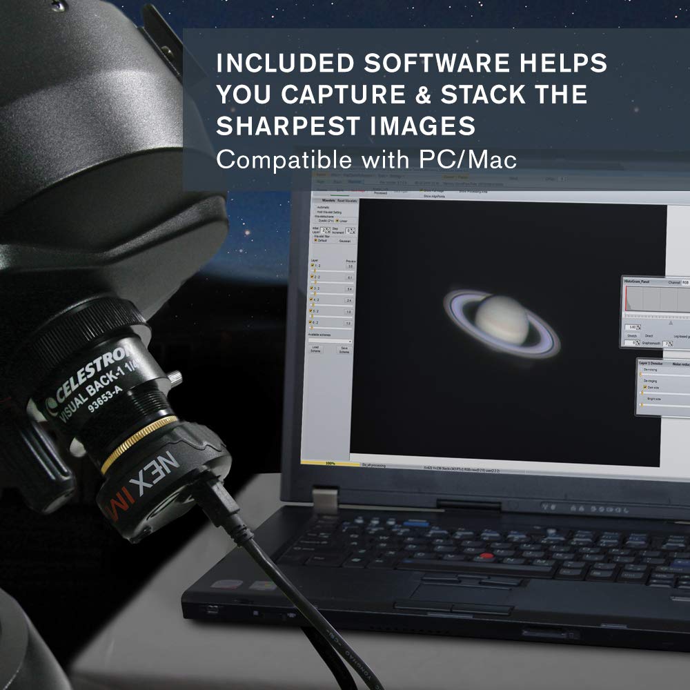 Celestron   Neximage 5 Solar System Imager   Astronomy Camera For Moon, Sun, And Planets   5 Mp Color Camera For Astroimaging Fo