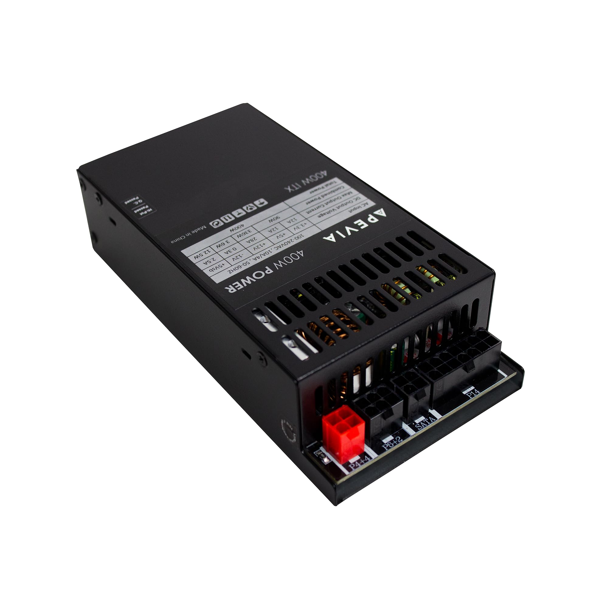 Apevia Itx Pfc400W Mini Itx/Flex Atx / 1U 400W Fully Modular Power Supply, Full Range Active Pfc 90 264V, Ac For Pos Aio System