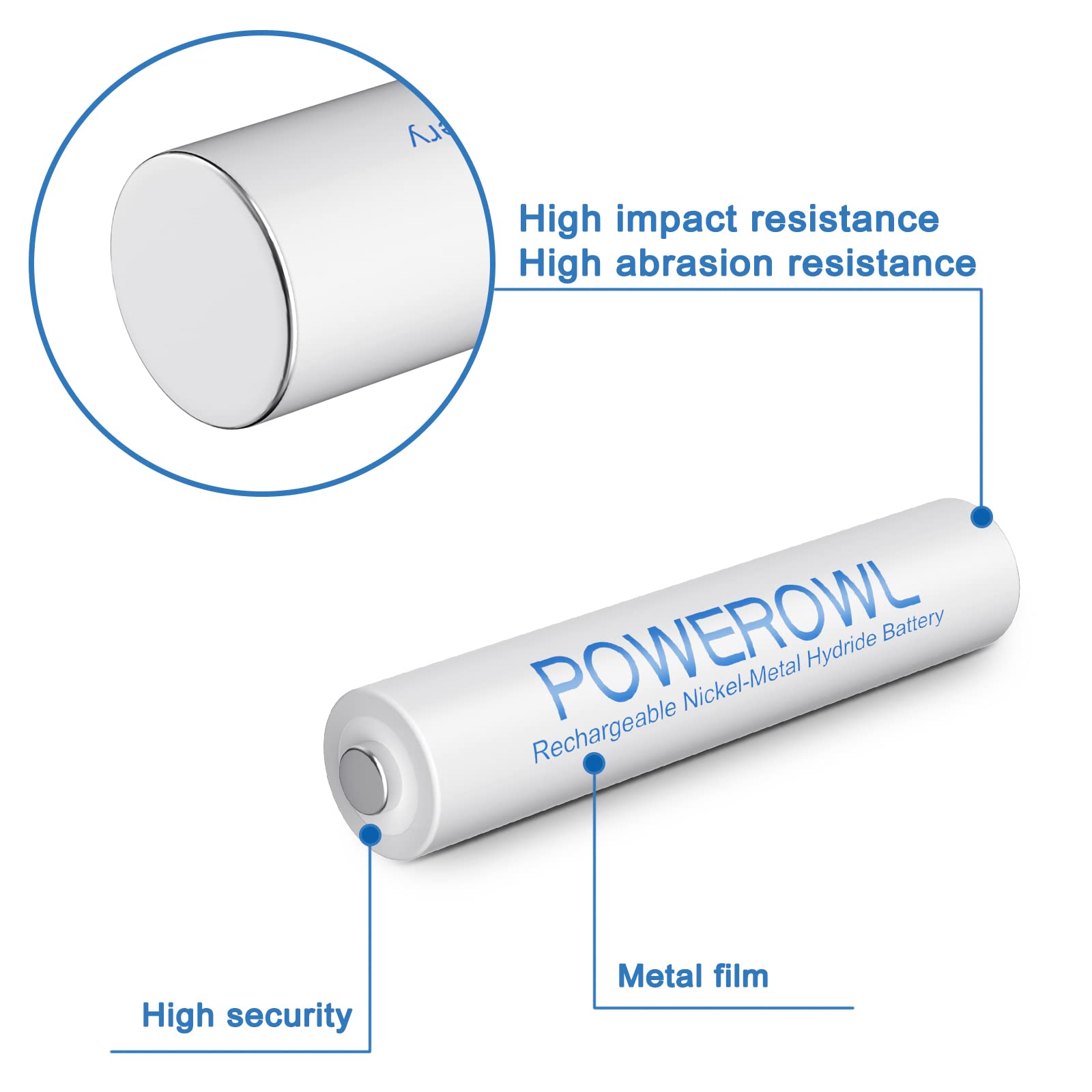 Powerowl Aaa Rechargeable Batteries, Rechargeable Aaa Batteries 1000Mah High Capacity 1.2V Nimh Low Self Discharge Rechargeable
