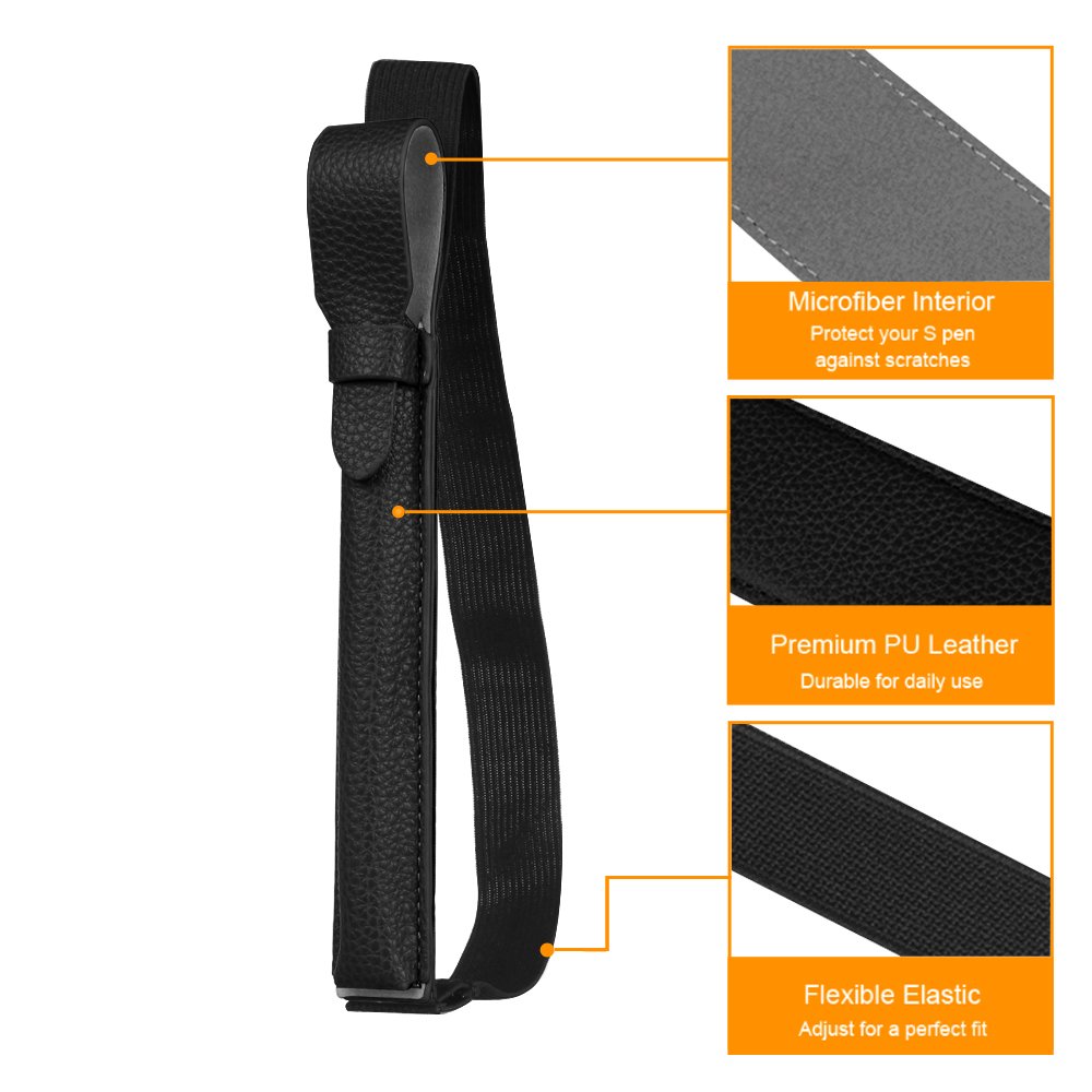 Fintie S Pen Holder For Samsung S Pen (Px510/Px710/Pt870), Premium Vegan Leather Cover Sleeve Pouch Compatible With Galaxy Tab S