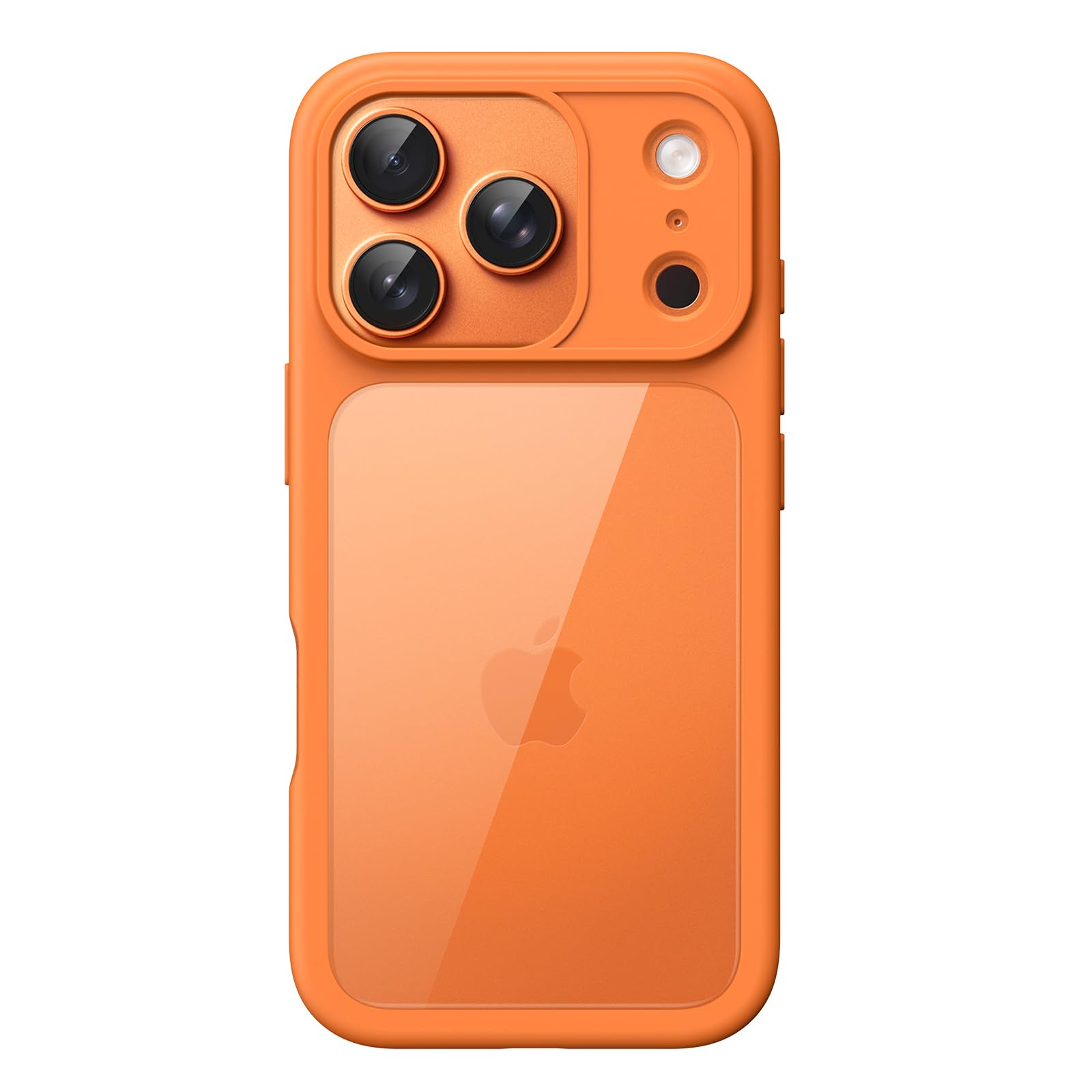 JETech Case for iPhone 17 Pro 6.3-Inch, Shockproof Phone Bumper Cover, Solid Color Matte TPU Frame, Anti-Scratch Clear Back (Ora