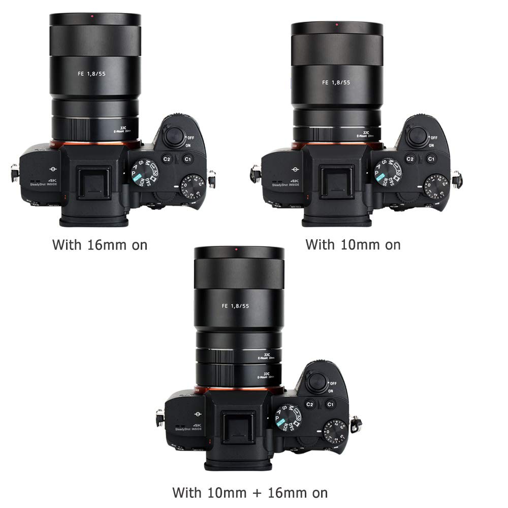Jjc E Mount Auto Focus Macro Extension Tube Set For Sony A6000 A6100 A6300 A6400 A6500 A6600 A6700 Zv E10 Ii Zv E1 A1 A7Cr A7C I
