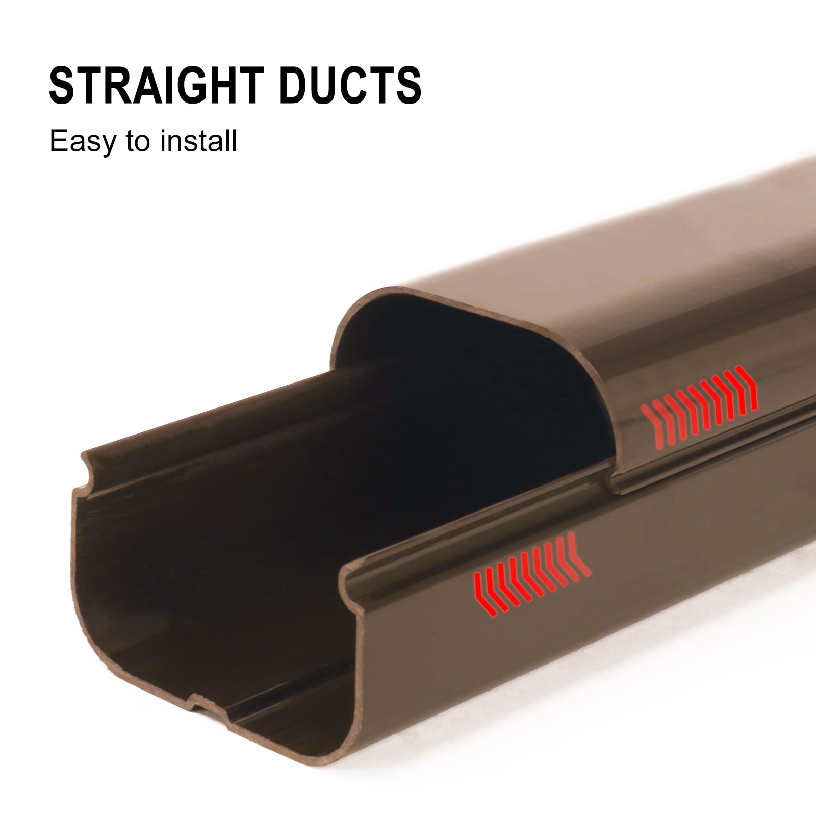 Guequitlex 3'' W 16.1 Ft Line Set Cover Kit For Mini Split Air Conditioner Brown Decorative Pvc Line Cover Kit For Central Air C