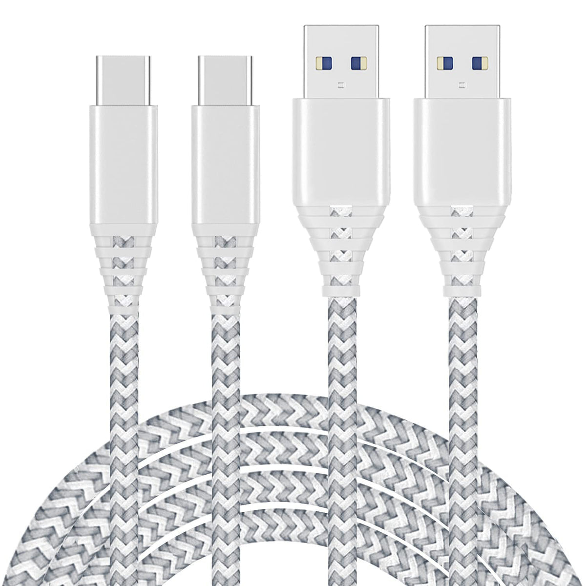 10Ft 2Pack Long Usb C Cable Charger Cord For Lg K51 Q70 Velvet 5G K92 Wing 5G/Stylo 6 5 4 5X/V60 G8X G8 G7 V50 V40 V35 Thinq,Q7 Plus,Nokia X100 G300,T-Mobile Revvl V+ 5G/Revvl 5G,Fast Charge Charging