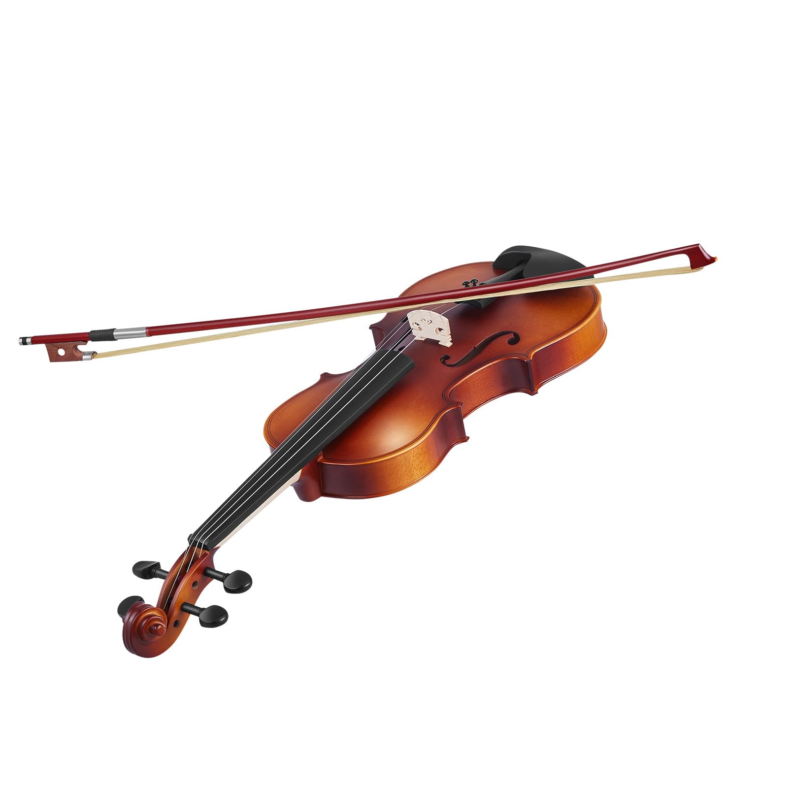 Vevor Violin 4/4 Full Size For Adults, Violin Fiddle Set For Beginners With Hard Case, Rosin, Bow, Shoulder Rest, Bridge, Tuner