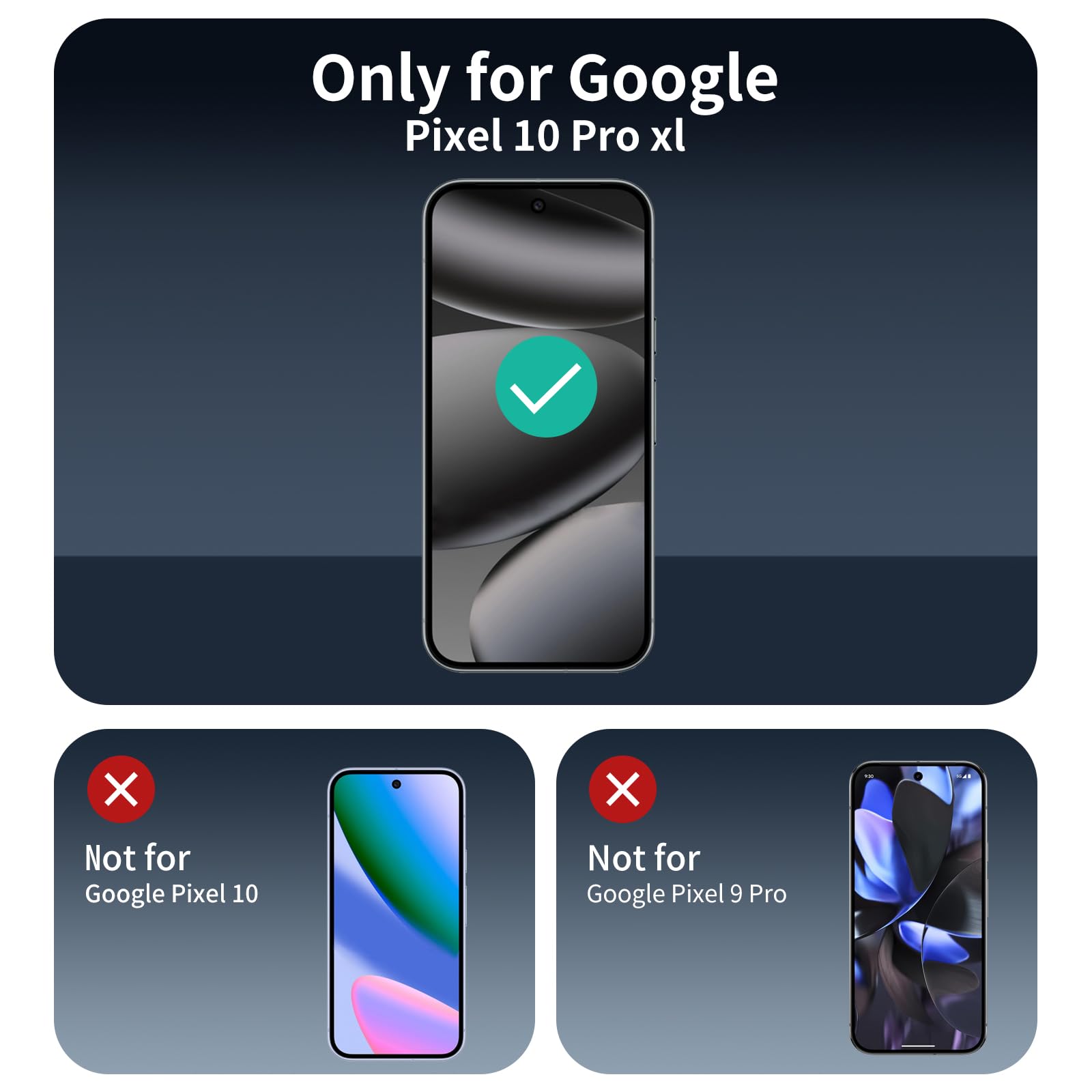 3+3+1-Pack, Privacy Screen Protector And Camera Lens Protector For Google Pixel 10 Pro Xl With Installation Alignment Aid, Anti-