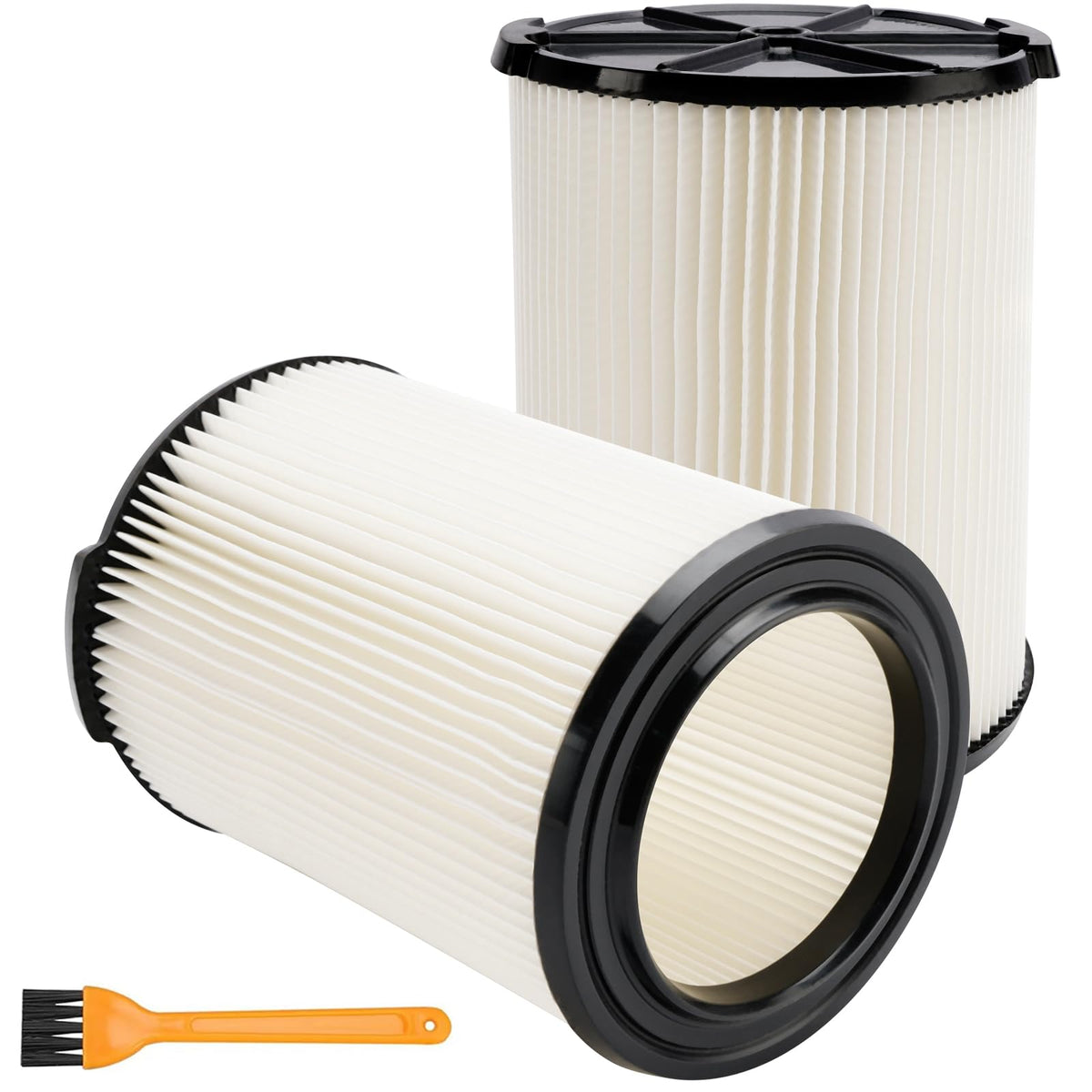 2 Pack Vf4000 Replacement Filter, Standard Wet/Dry Vac Filter Vf4000 Compatible With Ridgid Vacs Wet Dry 5 20 Gal & 6 9 Gal Husk