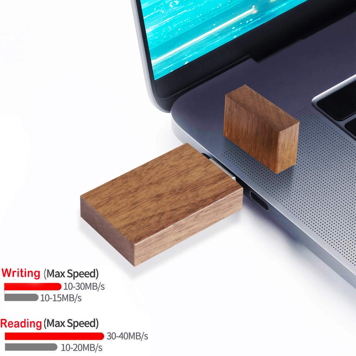 Wood Flash Drives 32Gb, Eastbull Usb 2.0 High Speed Walnut Wood Usb Thumb Drives Memory Stick Pen Stick For Date Storage(10 Pack Brown)