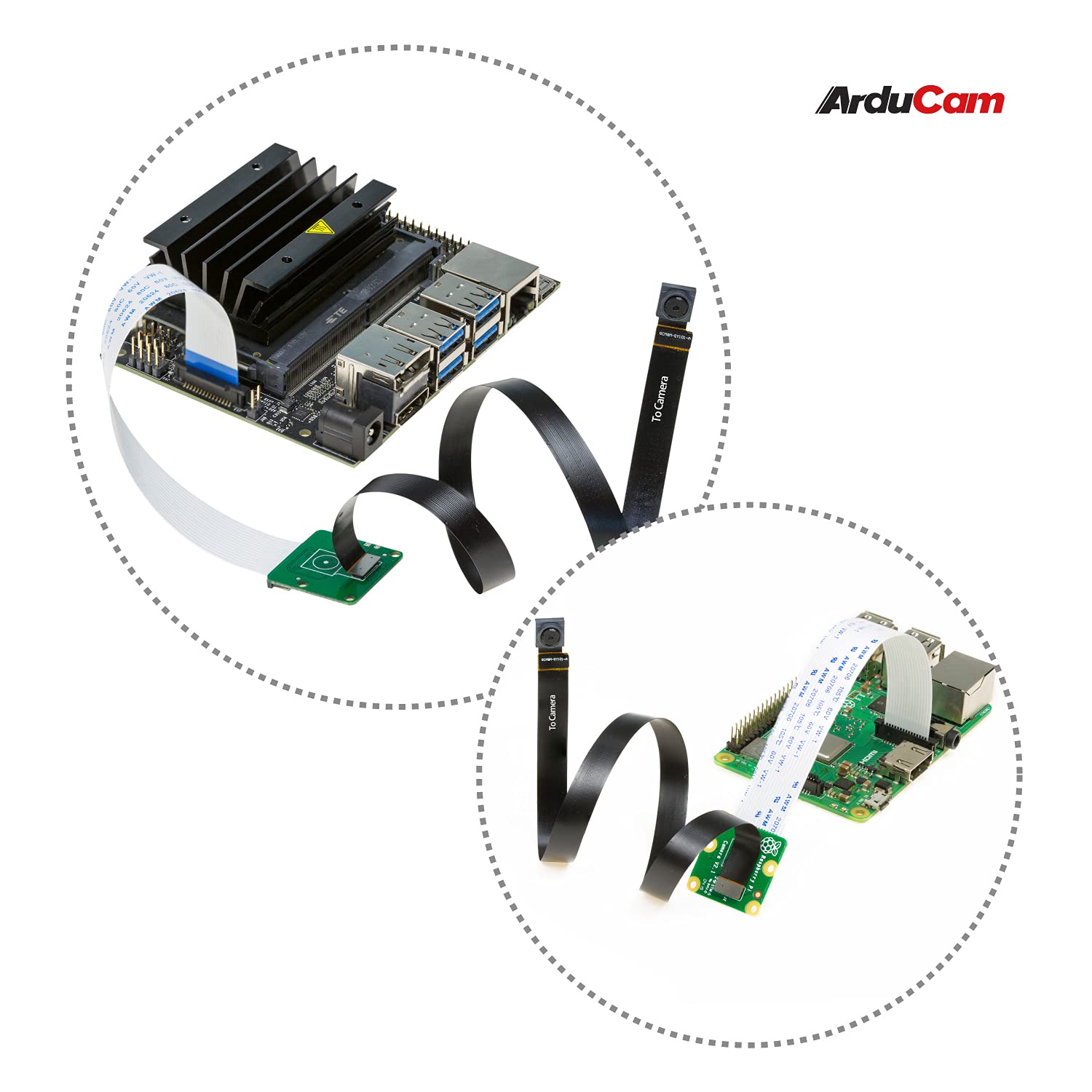Arducam Sensor Extension Cable For Raspberry Pi Camera Module V2, 300Mm/1Ft Cable To Extend Imx219 Sensor For Smaller Enclosure,