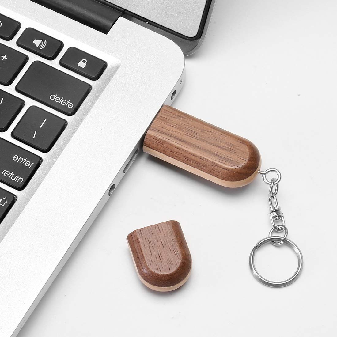 Usb Flash Drive Two Tone Color Wood Usb 3.0 Memory Stick Pen Drives With Wooden Box (32Gb 3.0)