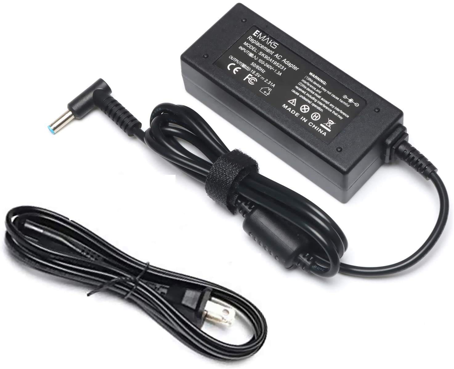 45W Laptop Charger For Hp 15 Cs 15 Cp 15 Da 15 Db 15 Dy 15 Ef:15 Ef0023Dx Ef0021Nr Ef0875Ms 15 Cs3055Wm 15 Cs3075Wm 15 Cp0053Cl