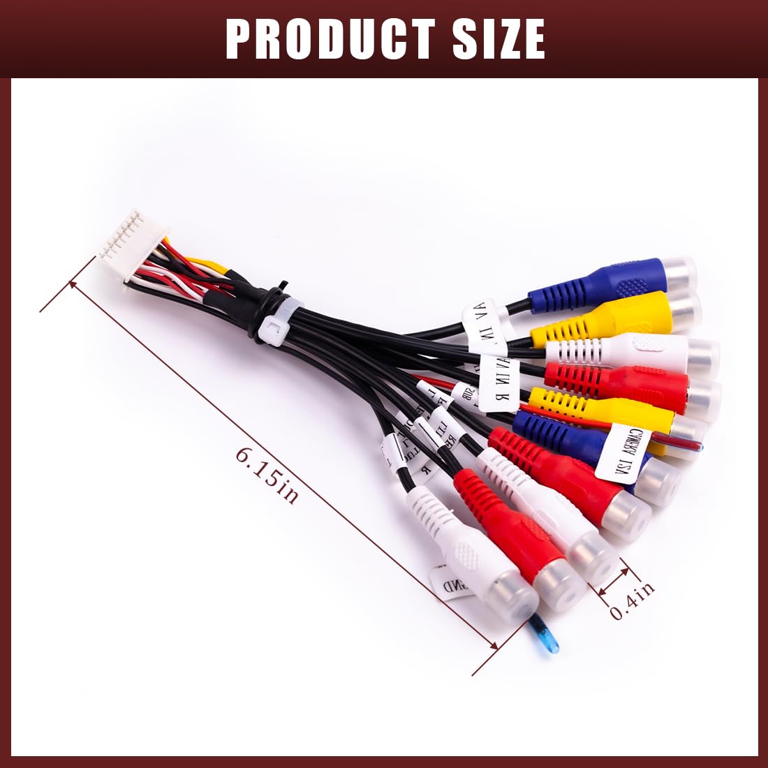 Gtpartes Dual Xdcpa10Bt For Pre Amp Video Av Input And Output Camera Cable 18 Pin Connector Plug And Play Replacement Connectors