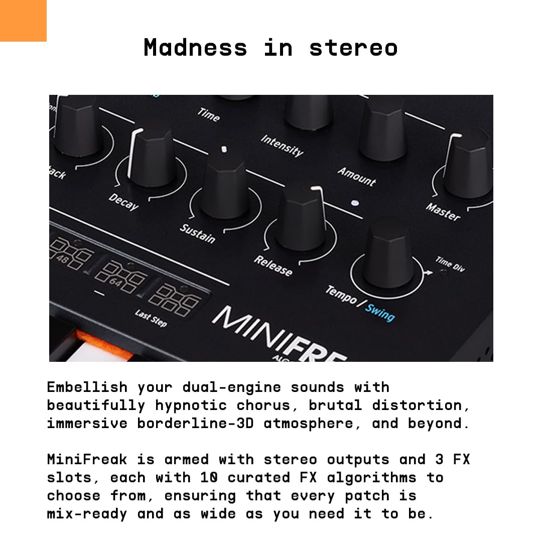 Arturia Minifreak 37 Key Polyphonic 6-Voice Hybrid Synthesizer Keyboard (Standard, 37 Key)