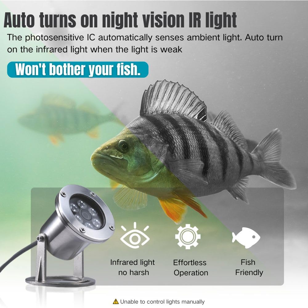 Barlus Underwater Cameras 304 Stainless Steel Ip68 5Mp 2592  1944 Poe Ip Camera 32Ft Cable Koi Pond Camera