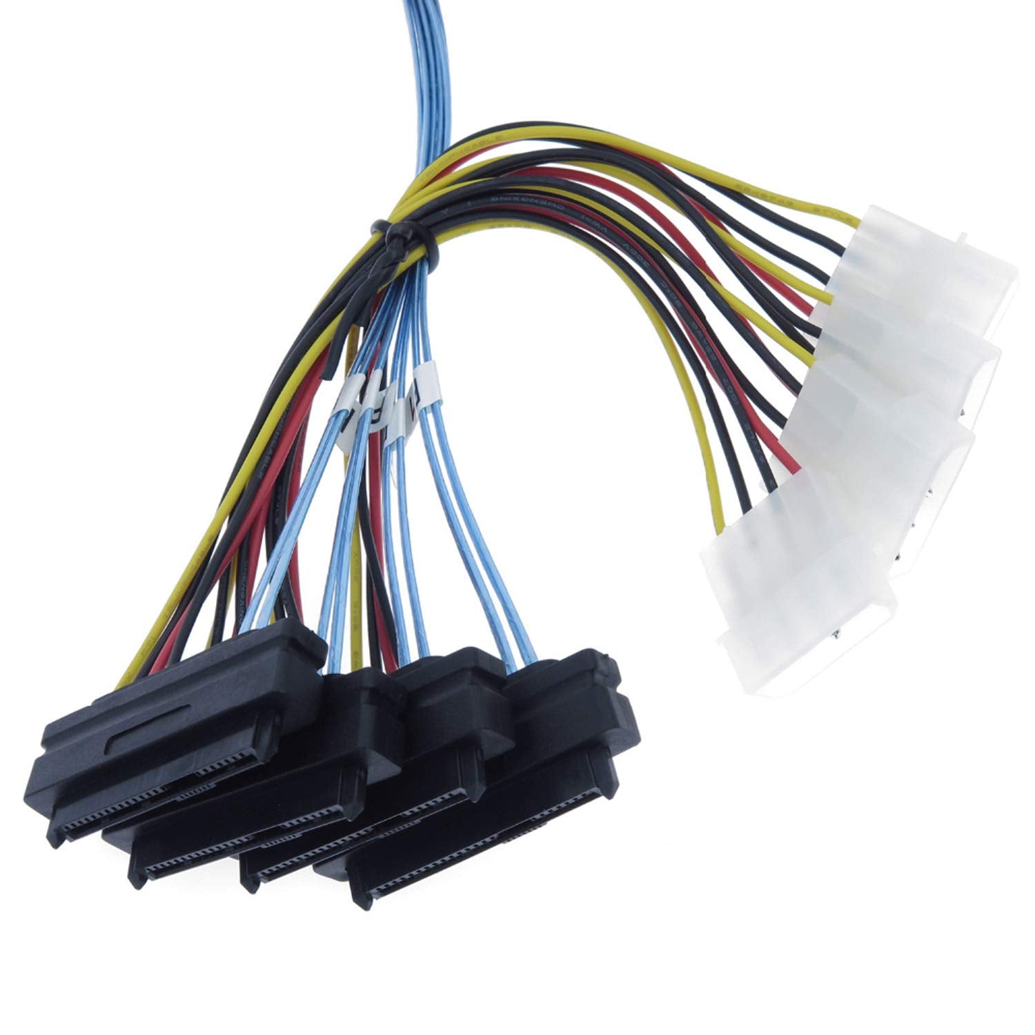 Edims Mini Sas To Sas Cable Internal Breakout Cable Sff 8087 To Sff 8482 With 4X Molex Power Connectors For Raid Controller To H