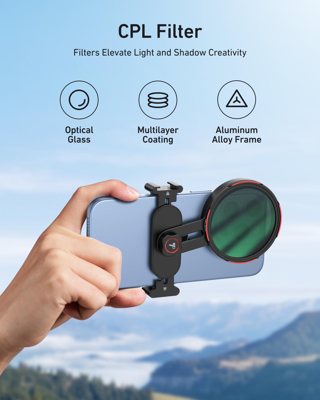 Telesin 67Mm Cpl Circular Polarizer Filter, Dslr Camera Lens, Multi-Layer Nano-Coated Glass, Ar&Af Coating, Reduces Reflections,