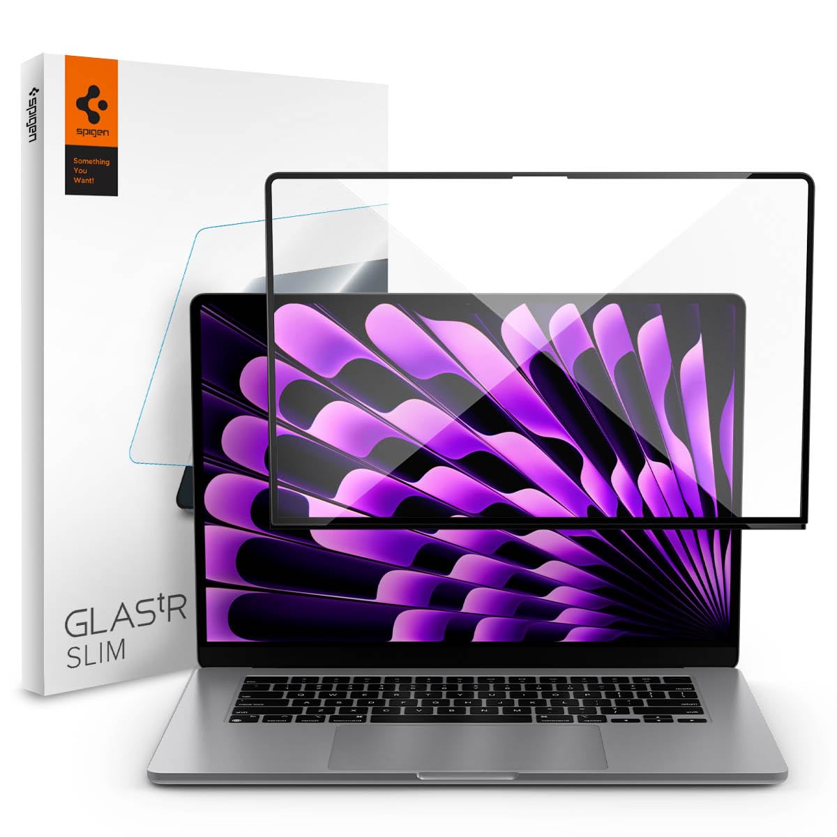 Spigen Tempered Glass Screen Protector [Glas.Tr Slim] Designed For Macbook Air 15 Inch M4 / M3 / M2 (2025/2024 / 2023) - 1 Pack