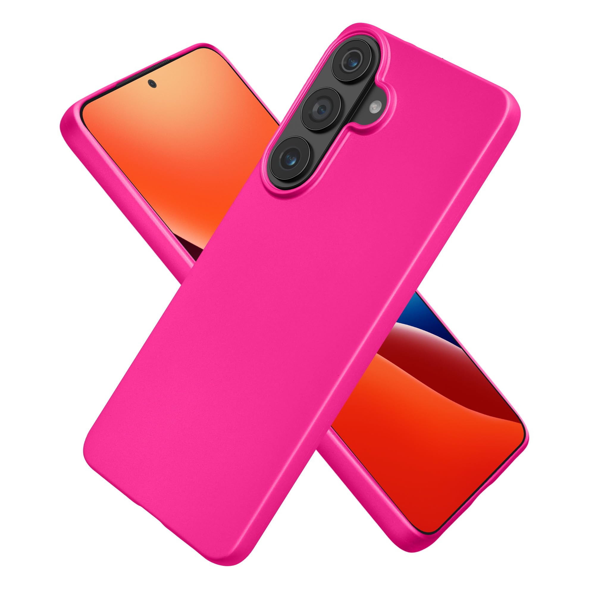 kwmobile Case Compatible with Samsung Galaxy S26 Case - Soft Slim Metallic TPU Silicone Cover - Metallic Pink