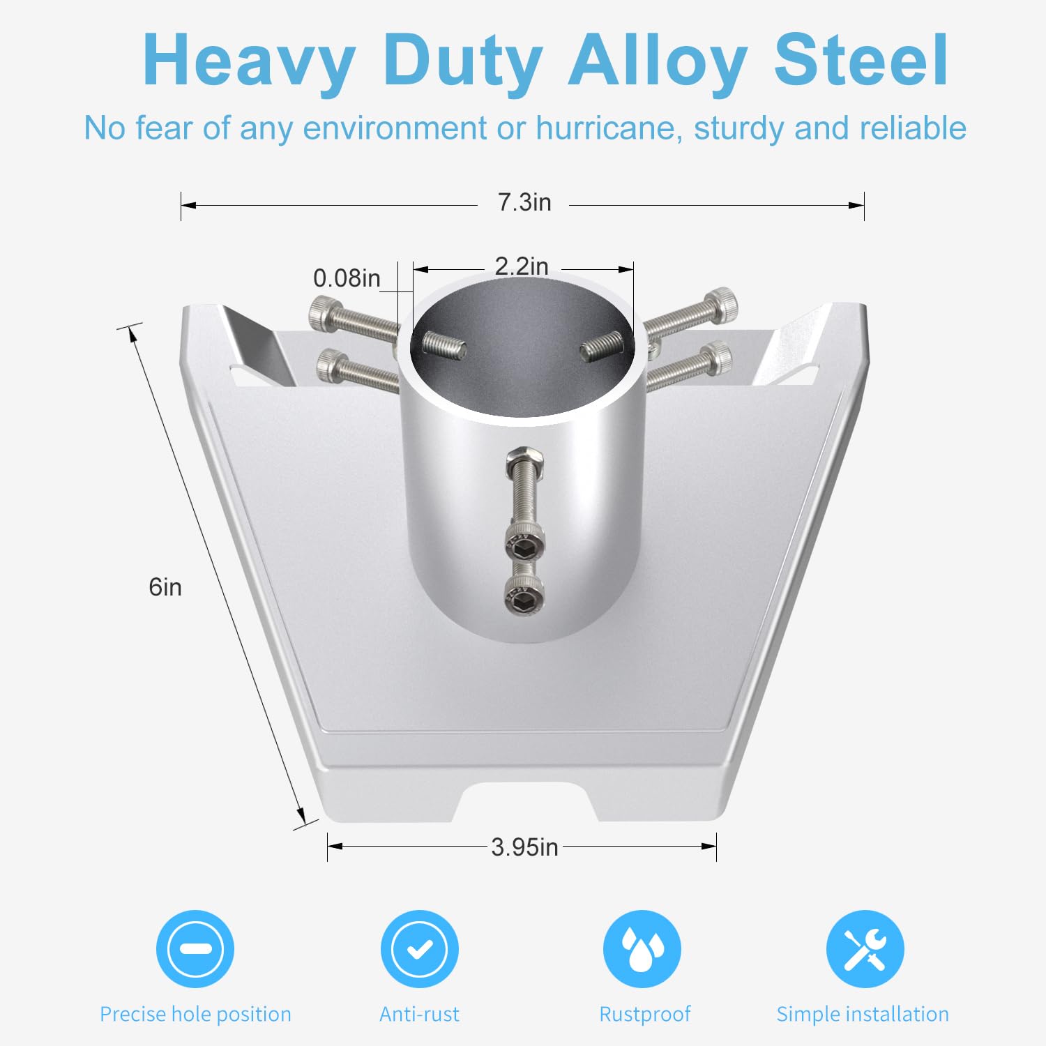 Heavy Duty For Starlink Gen 3 Pipe Adapter,Starlink Gen3 Pipe Adapter Mount,Starlink Gen 3 Mount,Starlink Gen 3 Pole Mount,Starl